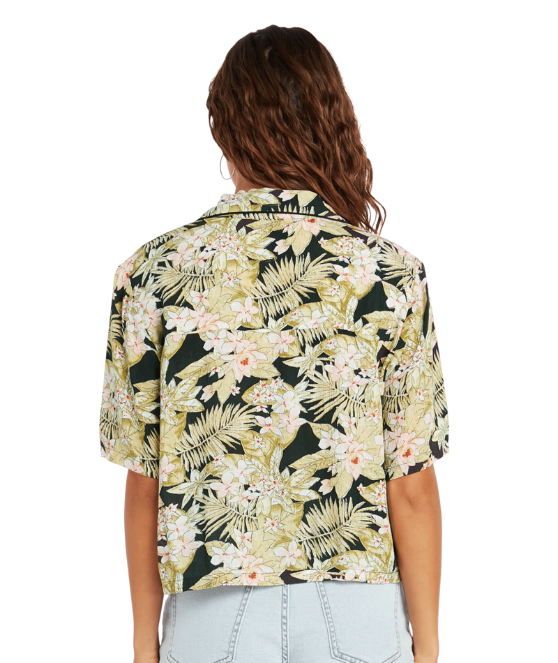 Volcom Static Bloom top s/s Woven Tops In Black Combo-1